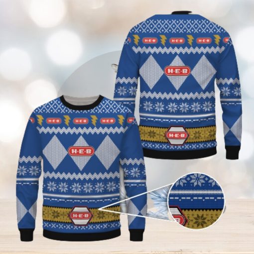 H E B Blue Merry Christmas Ugly Sweater