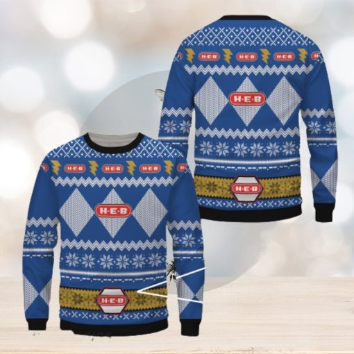 H E B Blue Merry Ugly Christmas Sweater Gift For Men Women