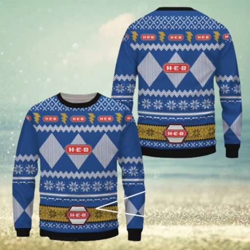 H E B Blue Merry Ugly Christmas Sweater Gift For Men Women