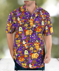 Halloween Pokemon Hawaiian Shirt And Shorts 3D Summer Vacation Hawaiian Shirt