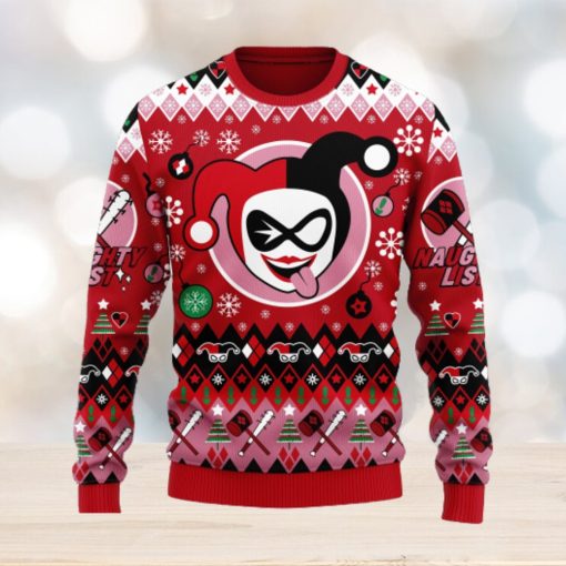 Harley Quinn Christmas Anime Xmas Ugly Christmas Sweater Gift For Men Women