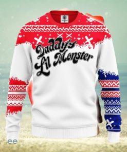 Harley Quinn Daddy’S Lil Monster Ugly Christmas Sweater Amazing Gift Men And Women Christmas Gift