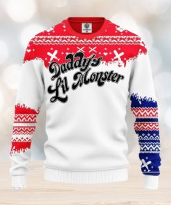 Harley Quinn Daddy’s Lil Monster Ugly Christmas Sweater 3D Gift For Men And Women