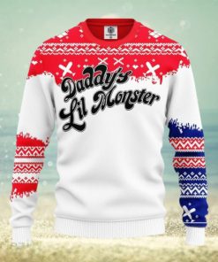 Harley Quinn Daddy’s Lil Monster Ugly Christmas Sweater 3D Gift For Men And Women