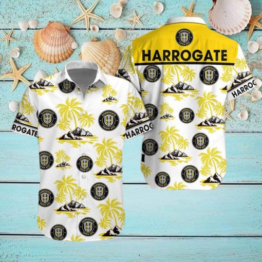 Harrogate Town AFC Button Up Shirt Hawaiian Shirt