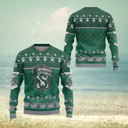 Harry Potter Slytherin Green 3D Ugly Christmas Sweater Presents Christmas For Men And Women