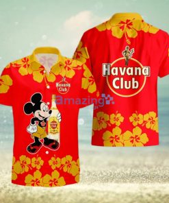 Havana Club Funny Mickey Mouse Hibicus Flower Hawaiian Shirt And Shorts