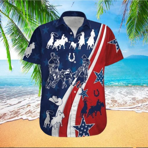 Hawaiian Aloha Shirts American Team Roping V2 hawaiian shirt