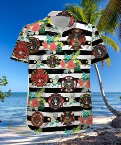 Hawaiian Aloha Shirts Firefighter Badges hawaiian shirt