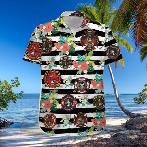 Hawaiian Aloha Shirts Firefighter Badges hawaiian shirt