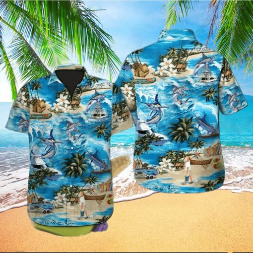 Hawaiian Aloha Shirts Fishing Blue Marlin hawaiian shirt