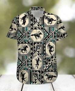 Hawaiian Aloha Shirts Horse Racing Native Pattern Trend Tee Shirts Store