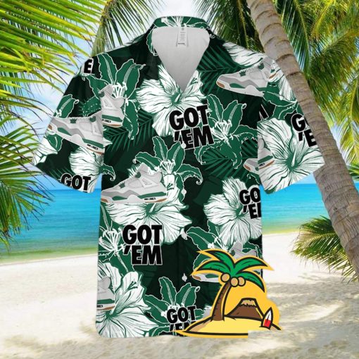 Hawaiian Floral Pattern SB Pine Green Hawaiian Shirt For Men And Women