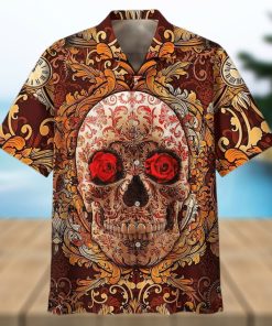 Hawaiian Shirts With Skull Rose Skull Hawaii Shirt Floral Skull Hawaiian Shirts