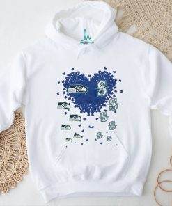 Hearts Seattle Seahawks And Seattle Mariners Shirt - Limotees