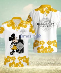 Hendrick’s Gin Funny Mickey Mouse Hibicus Flower Hawaiian Shirt And Shorts