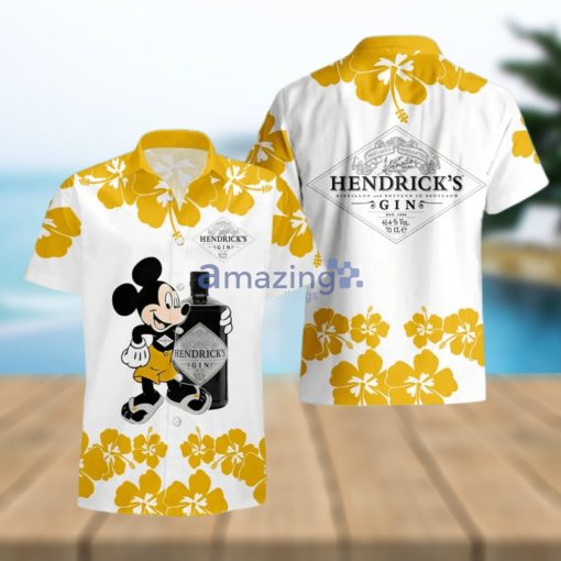 Hendrick’s Gin Funny Mickey Mouse Hibicus Flower Hawaiian Shirt And Shorts