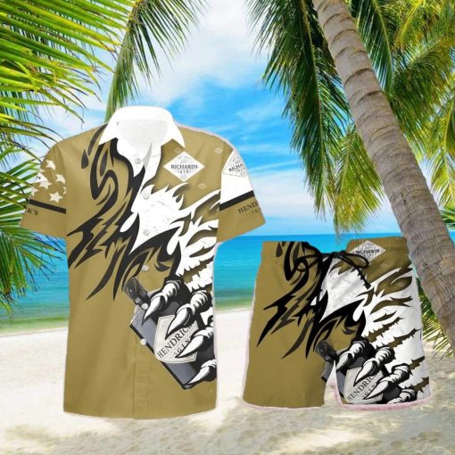 Hendrick’s Gin Monster Claw Gift Hawaiian Set Shirt And Short Summer Beach