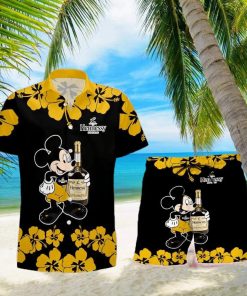 Hennessy Mickey Mouse Hibicus Flower Gift Hawaiian Set Shirt And Short Summer Beach