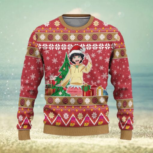 Himawari Uzumaki Anime Ugly Christmas Sweater 3D Gift For Men And Women Custom Boruto Xmas Gift