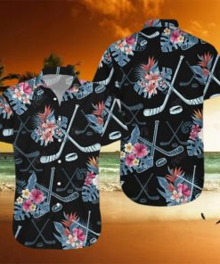 Hockey Summer Vibe Tropical Aloha Hawaiian Shirt