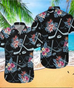 Hockey Summer Vibe Tropical Aloha Hawaiian Shirt