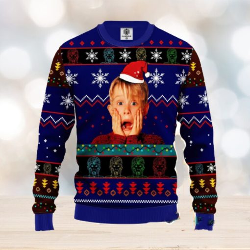 Home Alone Ugly Christmas Sweater Blue 1 Amazing Gift Men And Women Cute Christmas Gift