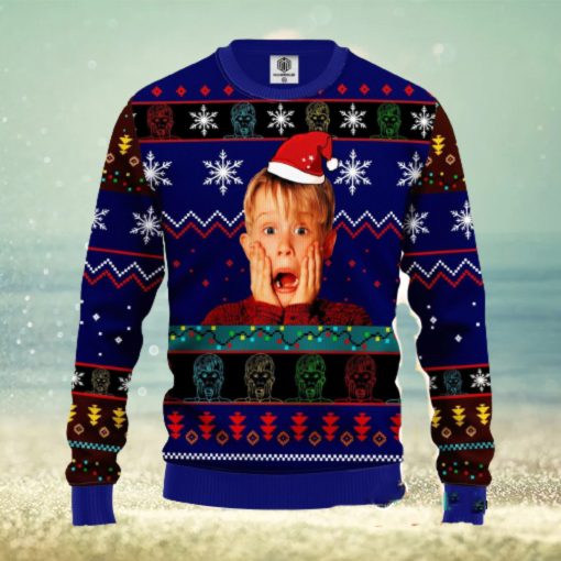 Home Alone Ugly Christmas Sweater Blue 1 Amazing Gift Men And Women Cute Christmas Gift