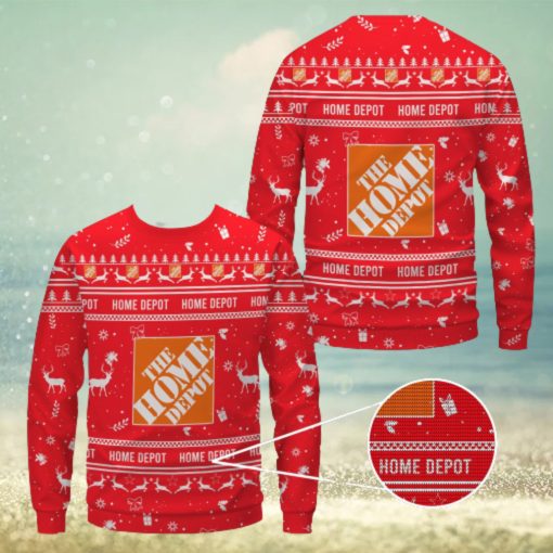 Home Depot Red Merry Christmas Ugly Sweater