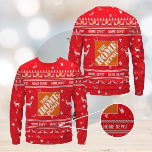 Home Depot Red Merry Christmas Ugly Sweater