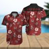 NHL Columbus Blue Jackets Hawaiian Shirt Hibiscus Flowers Pattern hawaiian shirt