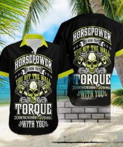 Horespower Is How Fast Skull Hawaiian Aloha Shirts