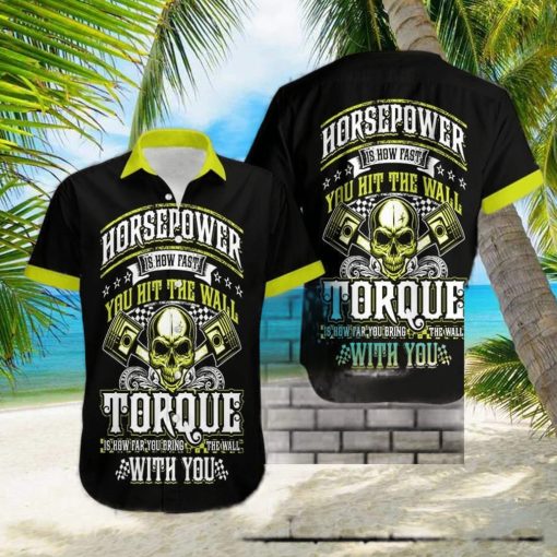 Horespower Is How Fast Skull Hawaiian Aloha Shirts