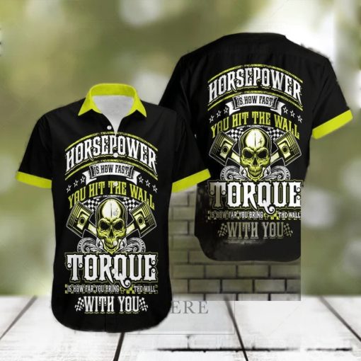 Horespower Is How Fast Skull Hawaiian Aloha Shirts