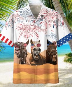 Horses Independence Day Hawaiian Shirt