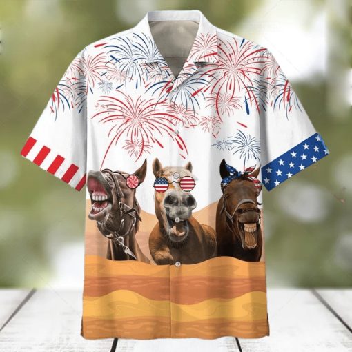 Horses Independence Day Hawaiian Shirt