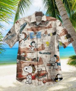 Hot Plane And Snoopy Vintage Hawaiian Shirt