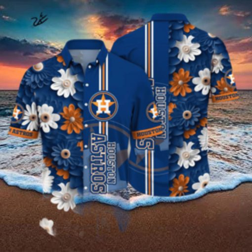 Houston Astros MLB Floral Full Printed Hawaiian Shirt