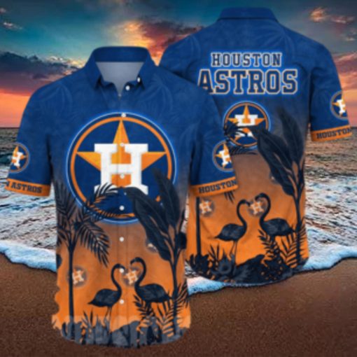 Houston Astros MLB Floral Unisex All Over Printed Hawaiian Shirt