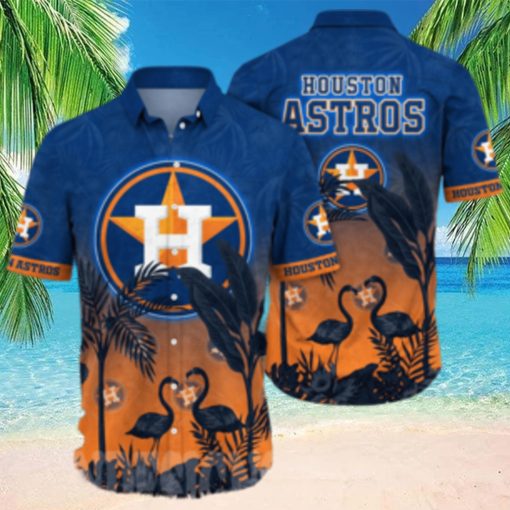 Houston Astros MLB Floral Unisex All Over Printed Hawaiian Shirt