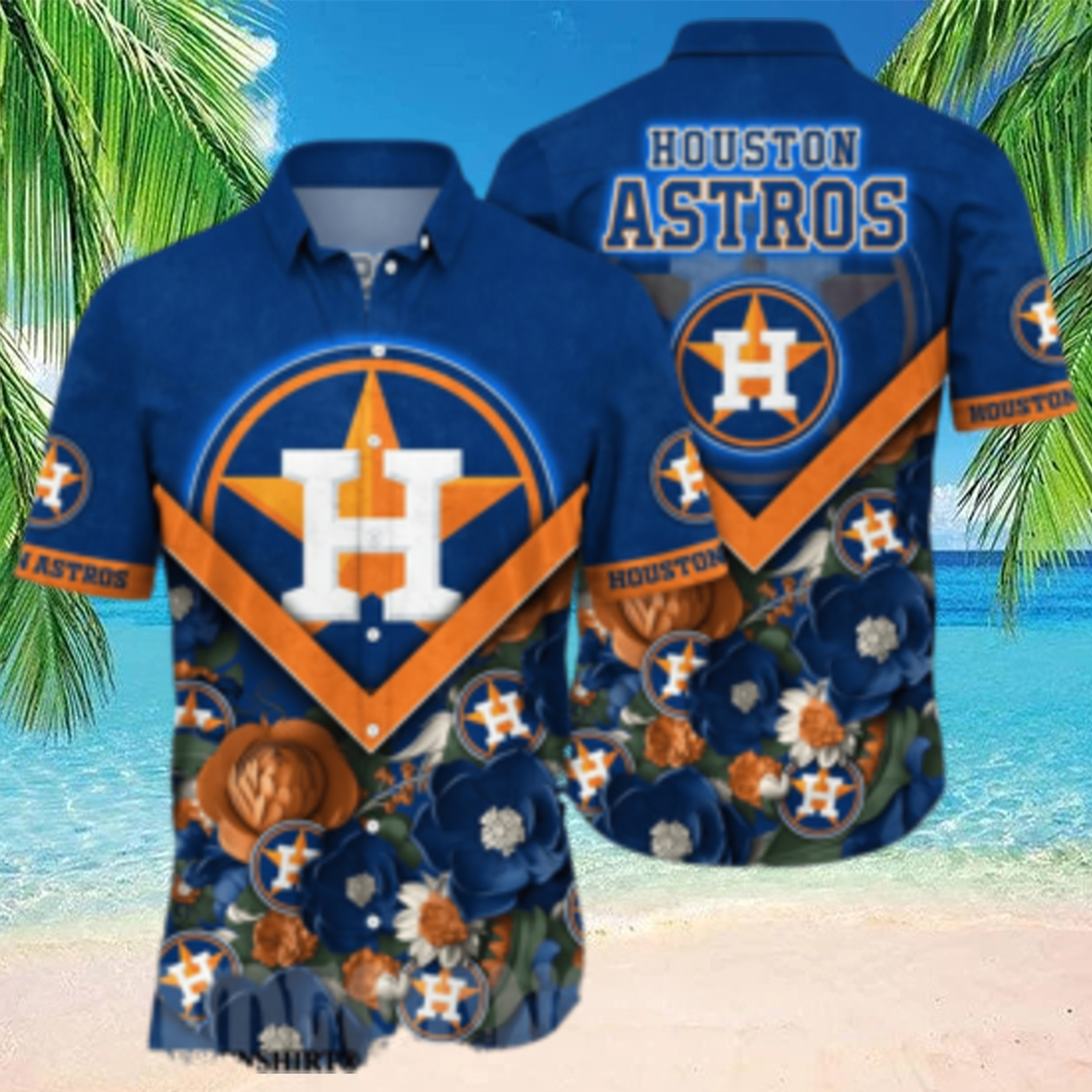 Houston Astros MLB Floral Full Printed Hawaiian Shirt - Limotees
