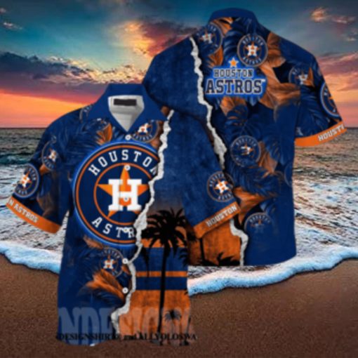 Houston Astros MLB Flower Unisex All Over Print Hawaiian Shirt