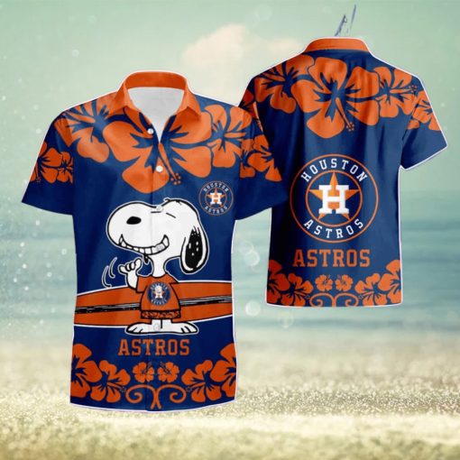 Houston Astros Snoopy Hawaiian Shirt   Short