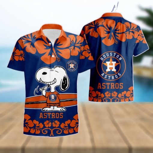 Houston Astros Snoopy Hawaiian Shirt   Short