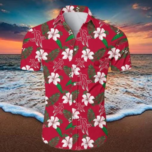 Houston Rockets NBA 3D Hawaiian Shirt Small Flowers Gift For Fans