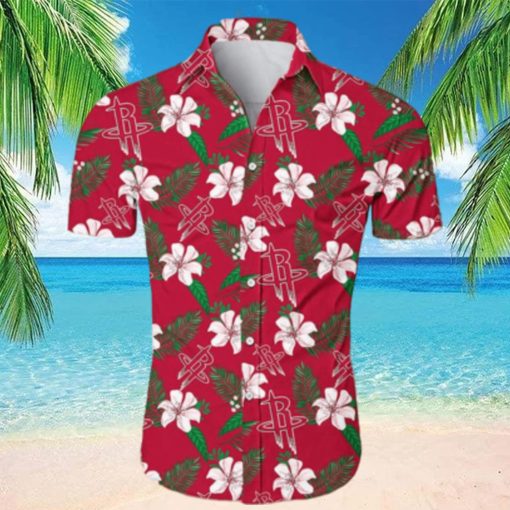 Houston Rockets NBA 3D Hawaiian Shirt Small Flowers Gift For Fans