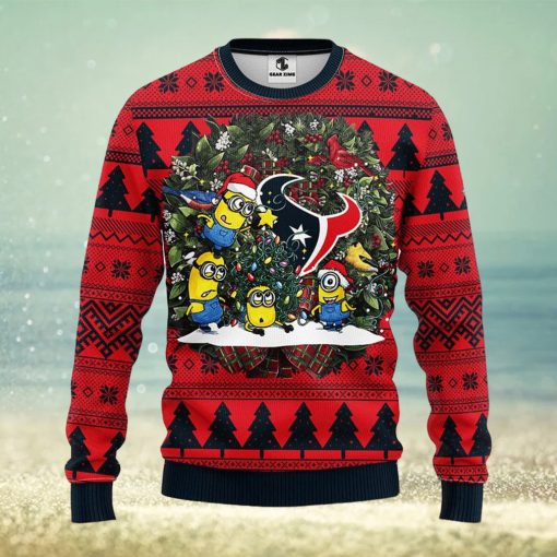 Houston Texans Minion Christmas Ugly Sweater