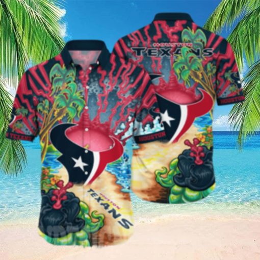 Houston Texans NFL Floral Full Printing 3D Hawaiian Shirt