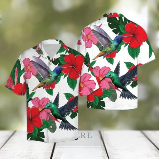 Hummingbird And Hibiscus Hawaiian Shirt