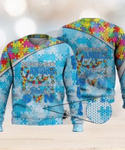 I Wear Blue For My Son Autism Awareness 3D Full Print Ugly Sweater Christmas Gift Sweater